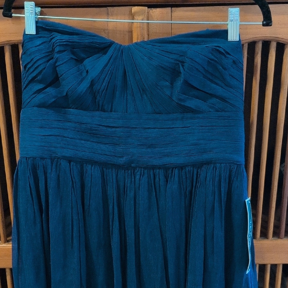 J. Crew Blue Strapless Dress- Sz 14/ NWOT